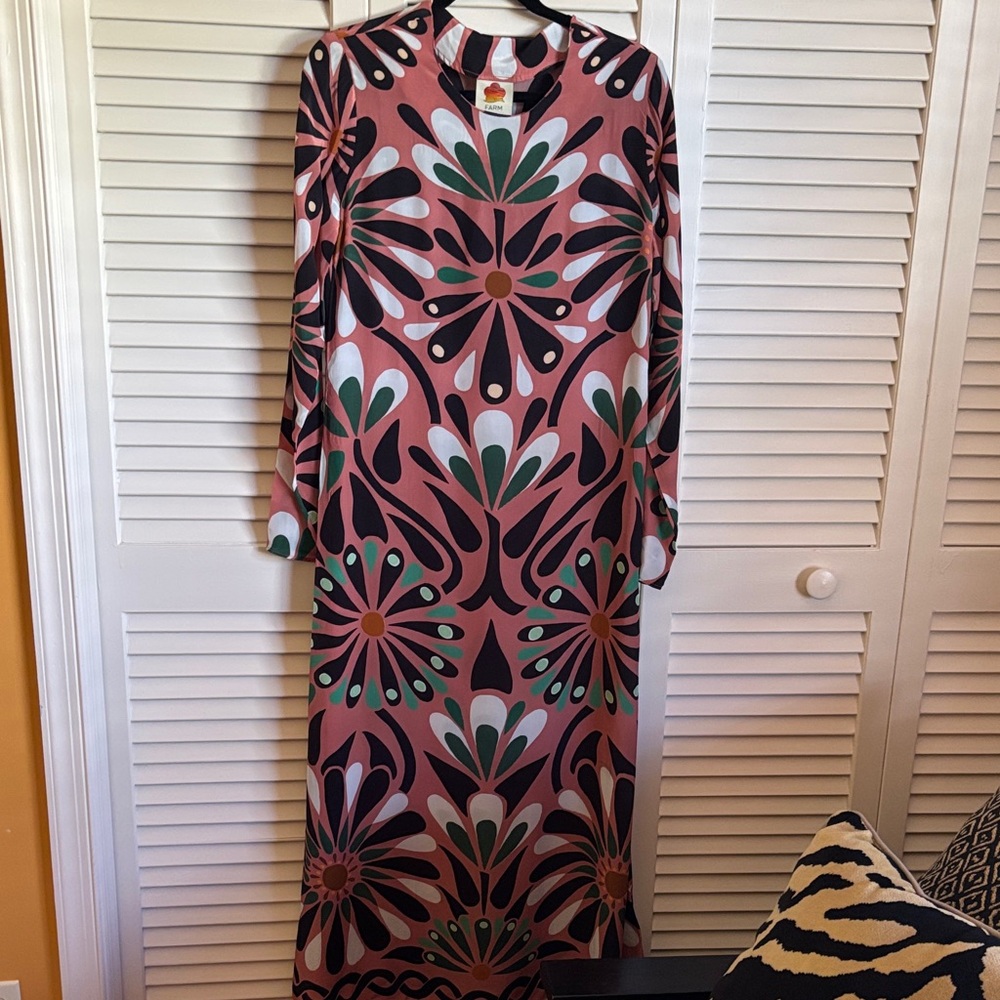 FARM Rio Multicolor Floral Long Sleeve Dress